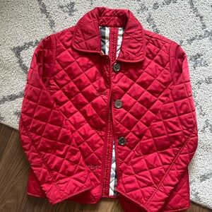 Girls Burberry Quilted Jacket- Size 5